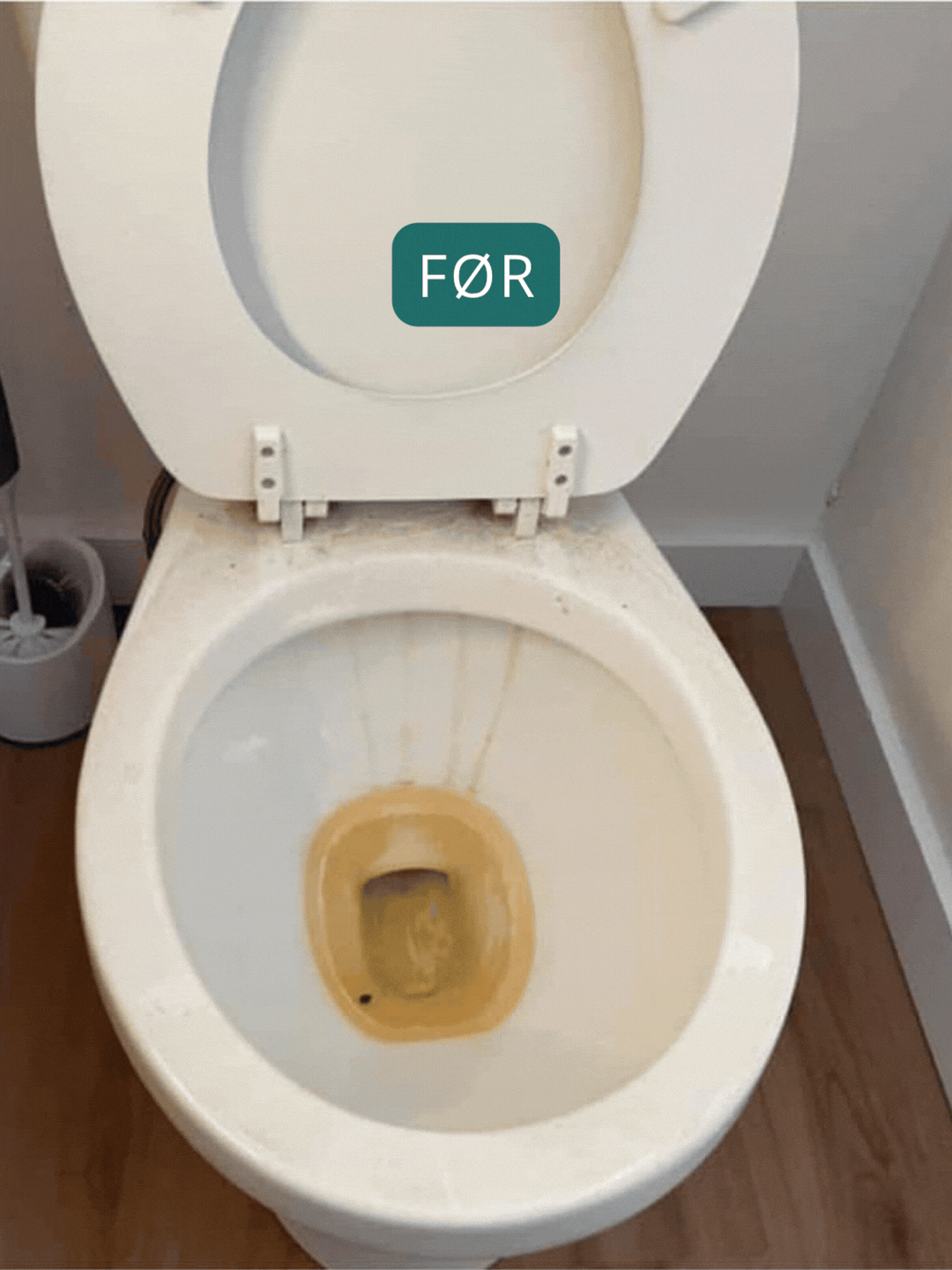 Toilet og bad gjort klar til aflevering